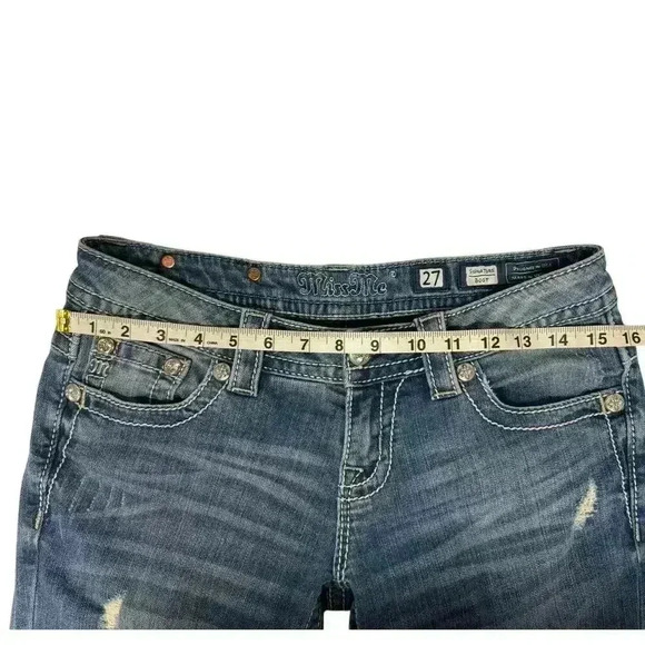 Miss Me Beautiful Bootcut Jeans Beaded Embroidered Flowers Rhinestones  
Sz
27 - Picture 7 of 16